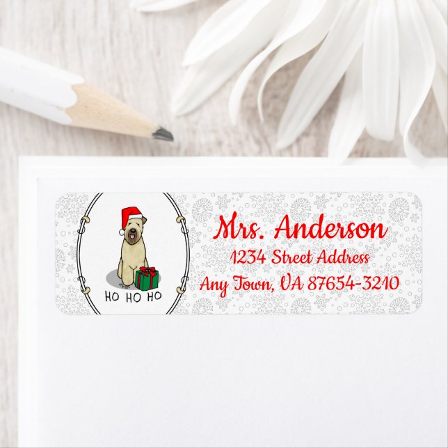 Christmas Santa Wheaten Terrier (wheaten 1b2) Cute (Insitu)
