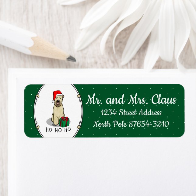 Christmas Santa Wheaten Terrier (wheaten 1b2) Cute (Insitu)