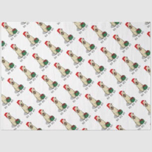 Christmas Santa Wheaten Terrier (wheaten 1b2) Cute Tissue Paper