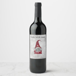 Christmas Santa Wine Label