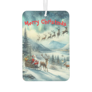 Christmas Santa with Reindeer Air Freshener