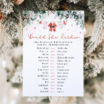 Christmas Santa Would She Rather Baby Shower Game Invitation<br><div class="desc">The Red Santa Gender Neutral Santa Baby Clothes Christmas Santa Baby Would She Rather Baby Shower Game brings a festive twist to your holiday baby shower! Decorated with delicate red snowflakes, eucalyptus greenery, and adorable Santa-inspired baby clothes, this game invites guests to guess the preferences of the mom-to-be by choosing...</div>