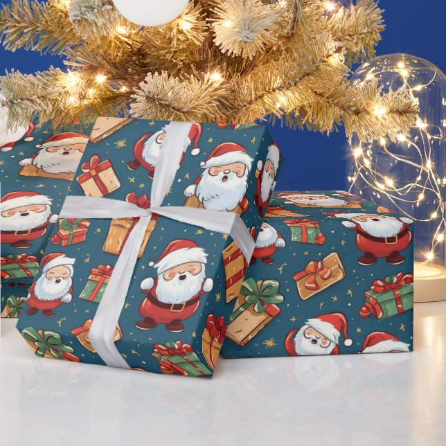 Christmas Santa Wrapping Paper (Holidays)