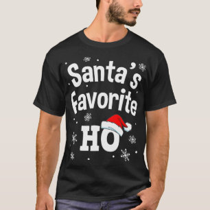 Christmas Santa's Favorite Ho Shirt, Adult Naughty T-Shirt