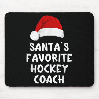 Christmas Santas Favourite Hockey Coach Funny Xmas Mouse Pad