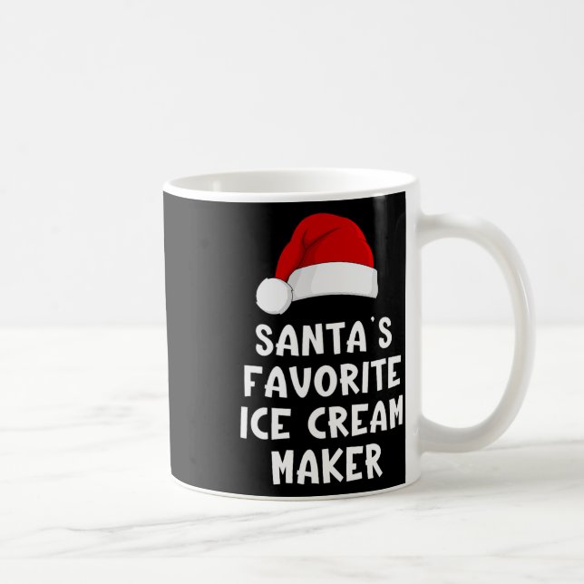 Christmas Santa's Favourite Ice Cream Maker Funny  Coffee Mug (Right)