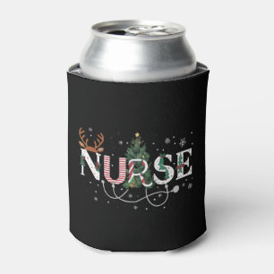 Christmas Santa's Favourite Nurse Xmas Gifts Holid Can Cooler