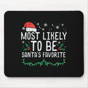 Christmas Santas Favourite Xmas Family Match Kids Mouse Pad