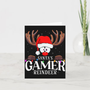Christmas Santa's Gamer Reindeer Matching X-mas  Card