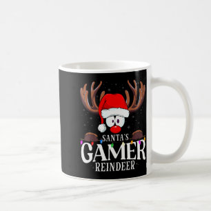 Christmas Santa's Gamer Reindeer Matching X-mas  Coffee Mug