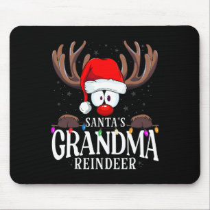 Christmas Santa's Grandma Reindeer Matching X-mas  Mouse Pad