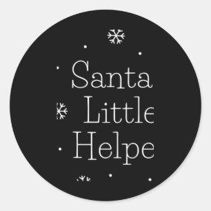 Christmas Santas Little Helper T Shirt Classic Round Sticker