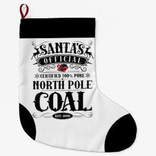 Christmas - Santa's Lump of Coal  Large Christmas Stocking