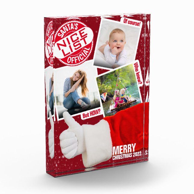 Christmas | Santa's Nice List | 3-Photo Collage Photo Block (Left)