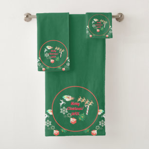 Christmas Santa's Reindeer Towel
