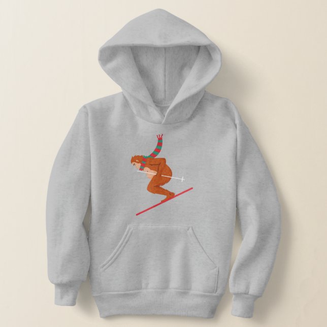 christmas sasquatch bigfoot yeti ski (Laydown)