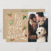 Christmas Save the Date card invitation wedding (Front/Back)
