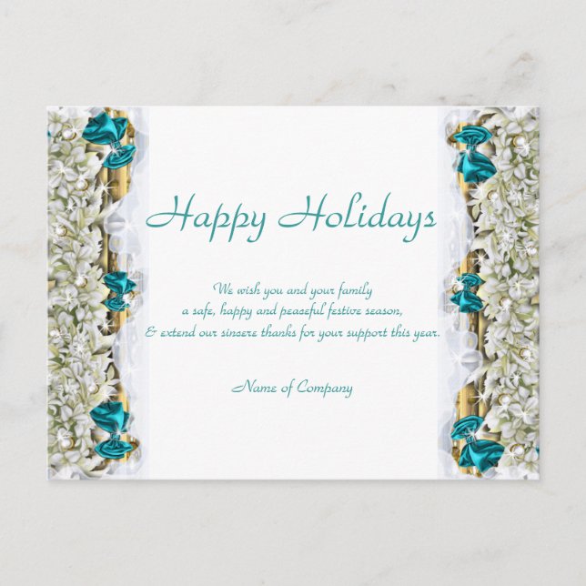 Christmas sayings and Xmas Corporate thanks Postcard (Front)