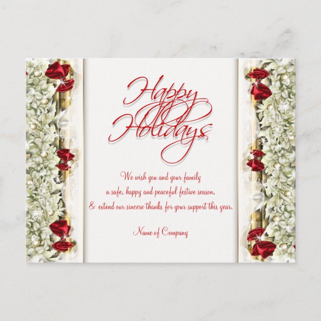 Christmas sayings Xmas Corporate thanks Postcard (Front)