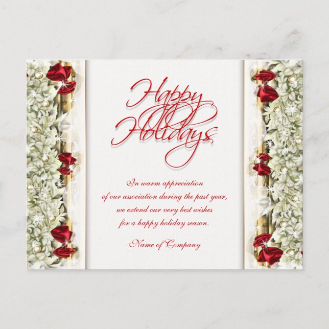 Christmas sayings Xmas Corporate thanks Postcard (Front)