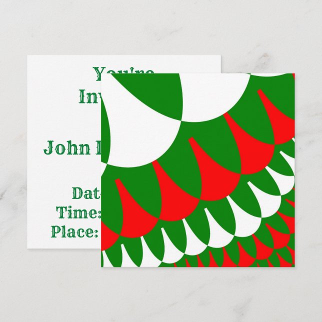 Christmas Scales Invitation (Front/Back)