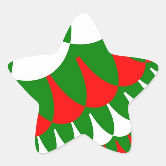 Christmas Scales Star Sticker (Front)