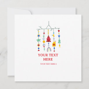 Christmas Scandi Minimalist Simple Holiday  Card