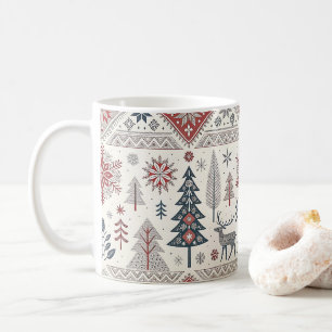 Christmas Scandinavian Geometric Minimalist Coffee Mug