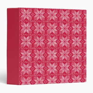 Christmas, Scandinavian, red, white, snowflakes, Binder