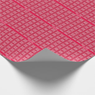 Christmas, Scandinavian, red, white, snowflakes Wrapping Paper