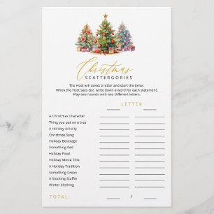 Christmas Scattergories A to Z Holiday Party Games