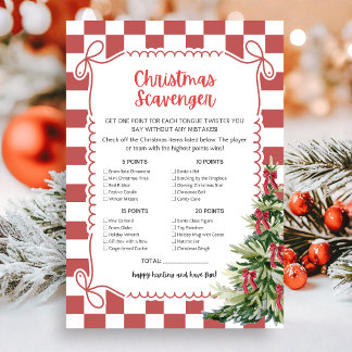 Christmas Scavenger Hunt Game Holiday Card