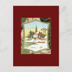 Christmas Scene Holiday Postcard