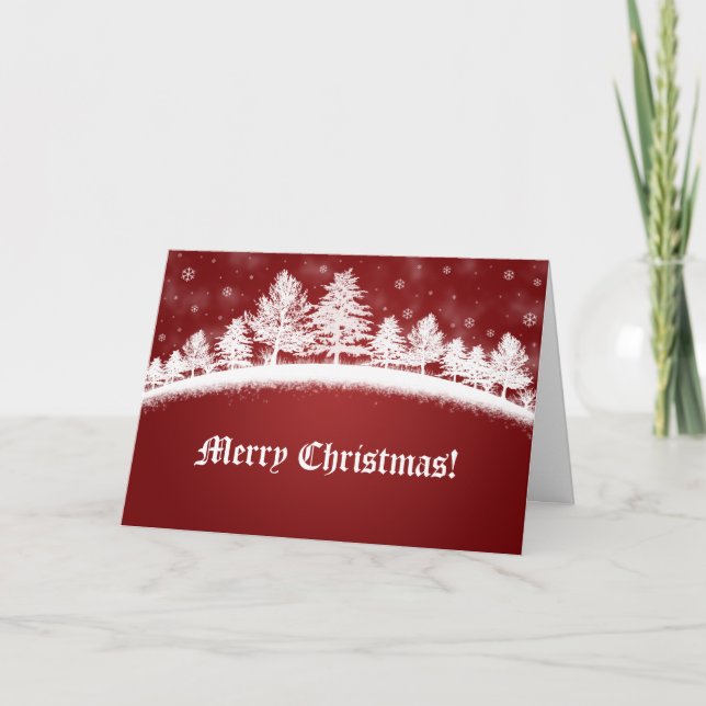Christmas Scene Holiday Scenic Winter North Pole Card (Front)
