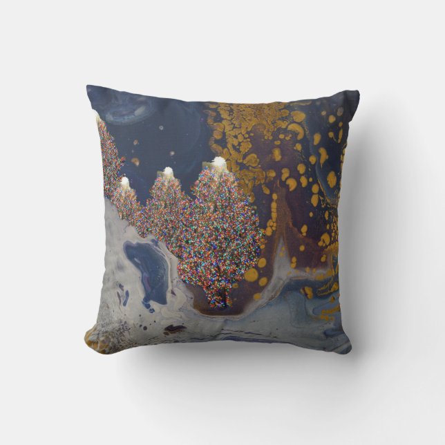 Christmas Scene Throw Pillow (Front)