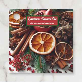 Christmas Scents Simmer Pot Favour Tags