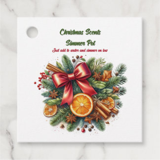 Christmas Scents Simmer Pot Favour Tags