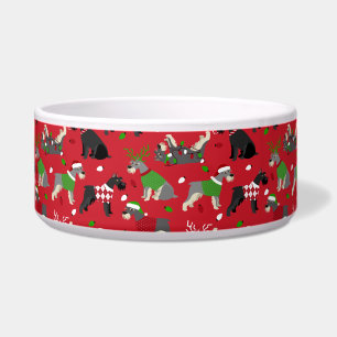 Christmas Schnauzer Bowl