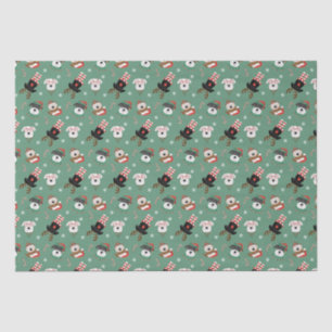 Christmas Schnauzer Dogs Tissue Paper