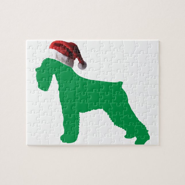 Christmas Schnauzer Jigsaw Puzzle (Horizontal)