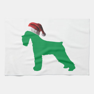 Christmas Schnauzer Kitchen Towel