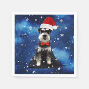Christmas Schnauzer Napkin