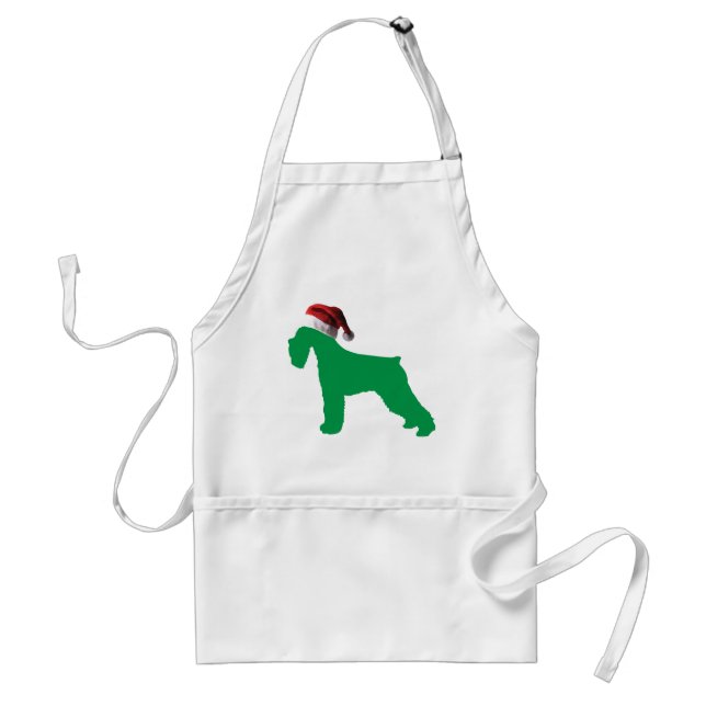 Christmas Schnauzer Standard Apron (Front)