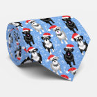 Christmas Schnauzers in Santa Hats Custom Colour