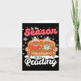 Christmas School Teacher Retro Librarian Groovy Xm Card