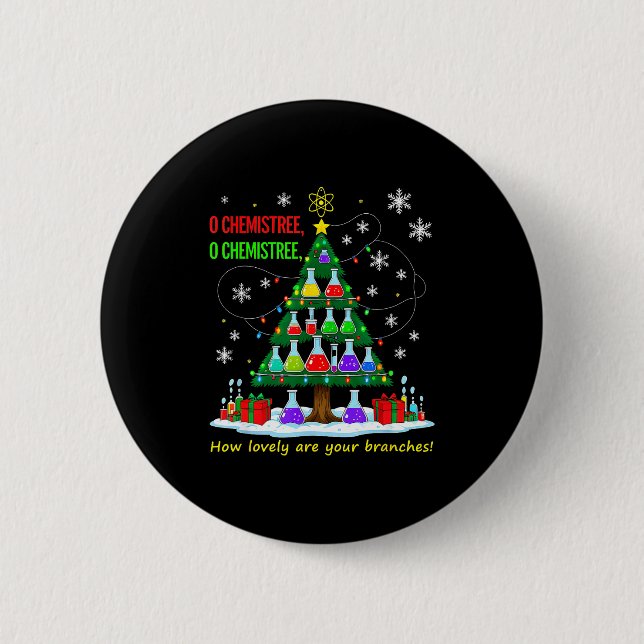 Christmas Science Teacher 67 Meme Santa Oh Chemist 2 Inch Round Button (Front)