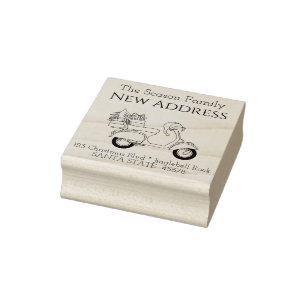 Christmas Scooter New Addres return address stamp