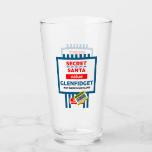 Christmas Scotch Whiskey Label Glass