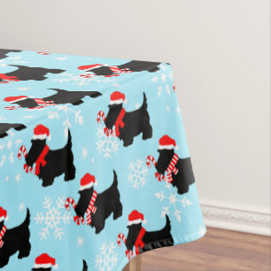Christmas Scottie Dogs Pattern Tablecloth
