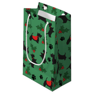 Christmas Scottie Gift Bag Dog Holiday